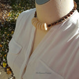 Button Statement Choker Necklace