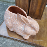 Tiered Terra Cotta Rabbit Planter