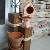 Tiered Terra Cotta Rabbit Planter