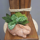 Tiered Terra Cotta Rabbit Planter