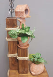 Tiered Terra Cotta Rabbit Planter