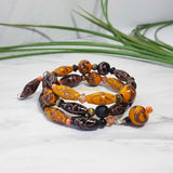 Brown and Gold Wrap Bracelet